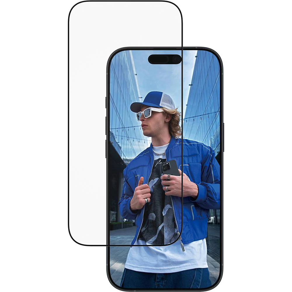 Gehärtetes Glas mit Applikator für iPhone 17 / 16 Pro, PanzerGlass Ultra-Wide Fit, Transparent mit schwarzen Rahmen - Image 2