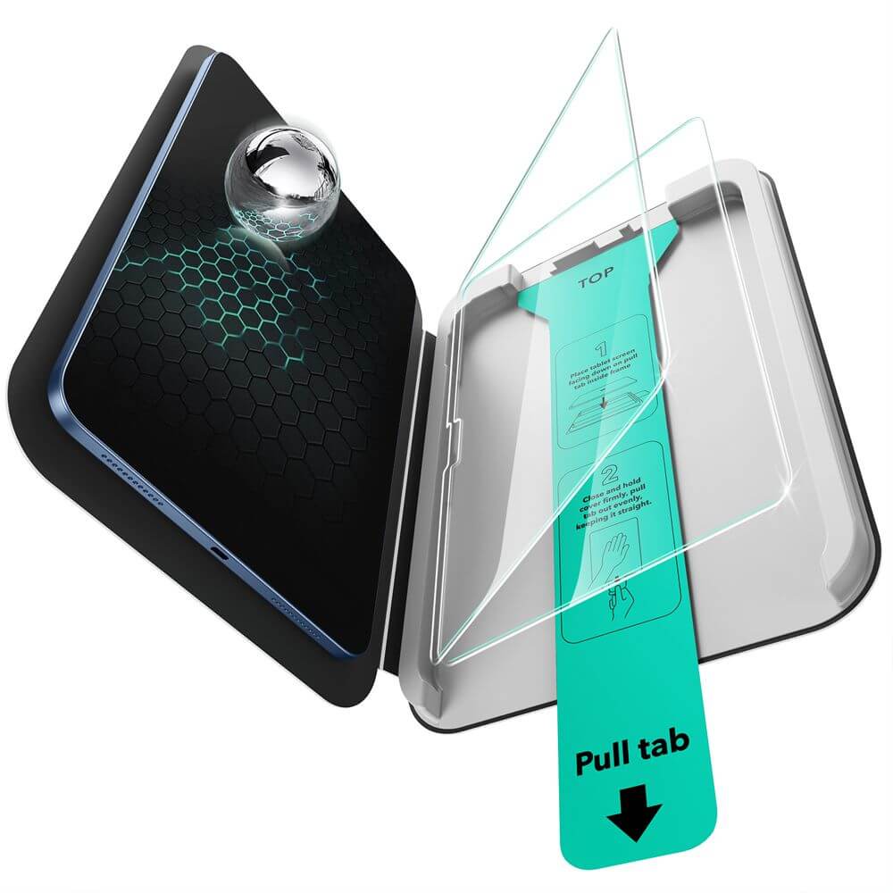 Gehärtetes Glas mit Positionierrahmen für iPad 11 / 10 gen. 2025 / 2022, ESR UltraFit Tempered Glass, 2 Stück - Image 3
