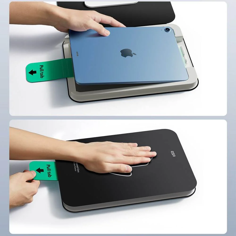 Gehärtetes Glas mit Positionierrahmen für iPad 11 / 10 gen. 2025 / 2022, ESR UltraFit Tempered Glass, 2 Stück - Image 5