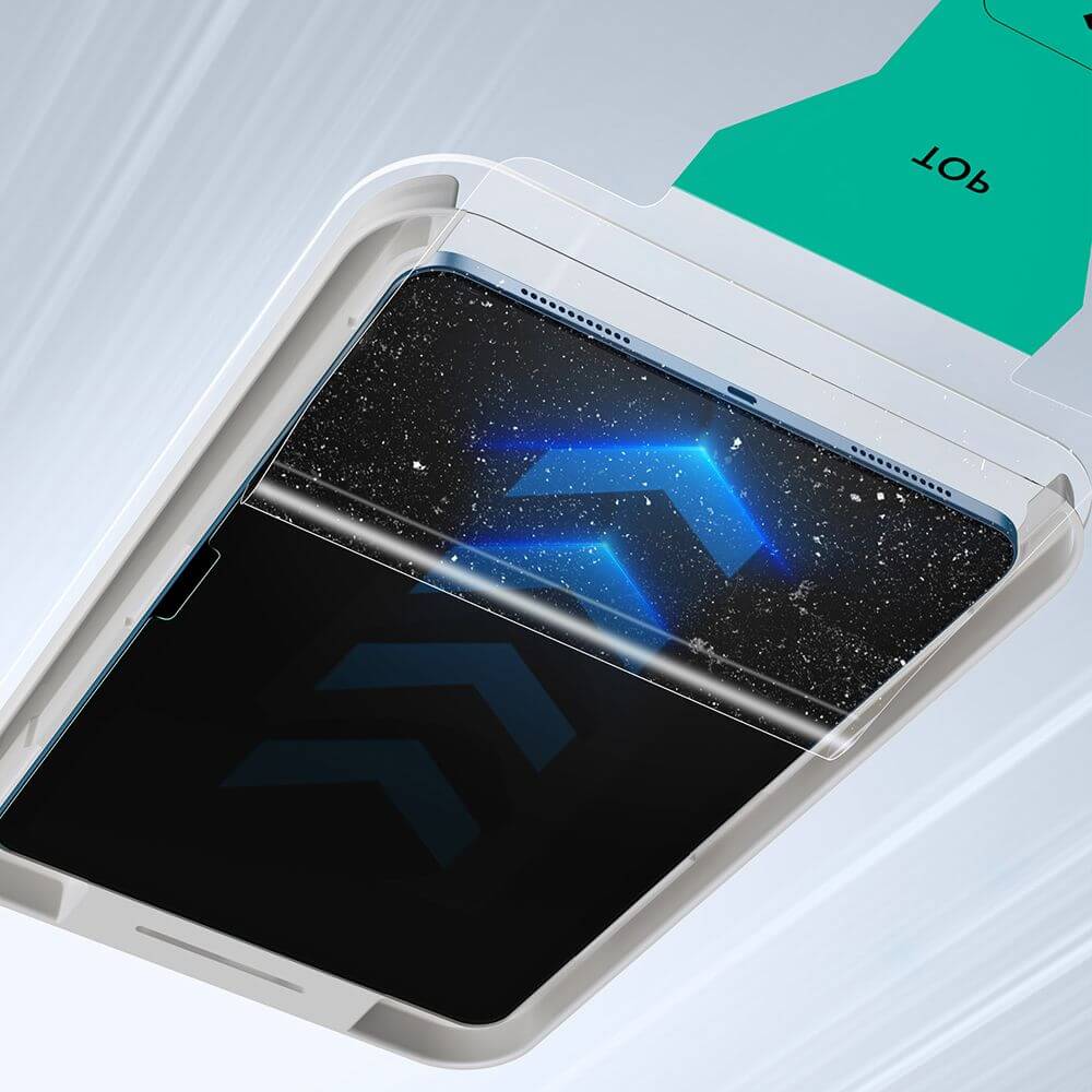 Gehärtetes Glas mit Positionierrahmen für iPad 11 / 10 gen. 2025 / 2022, ESR UltraFit Tempered Glass, 2 Stück - Image 6