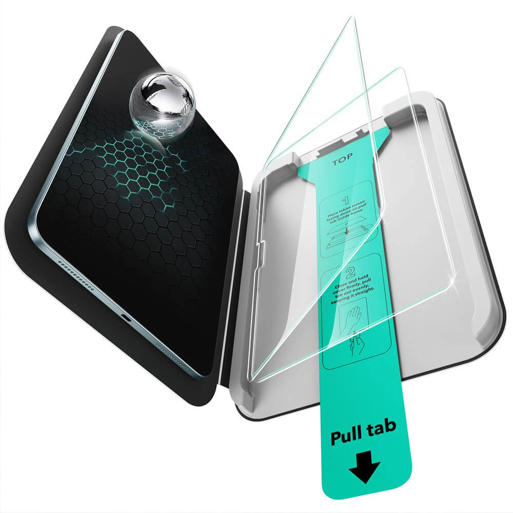 Gehärtetes Glas mit Positionierrahmen für iPad Air 11" M4/M3/M2, ESR UltraFit Tempered Glass, 2 Stück - Image 3