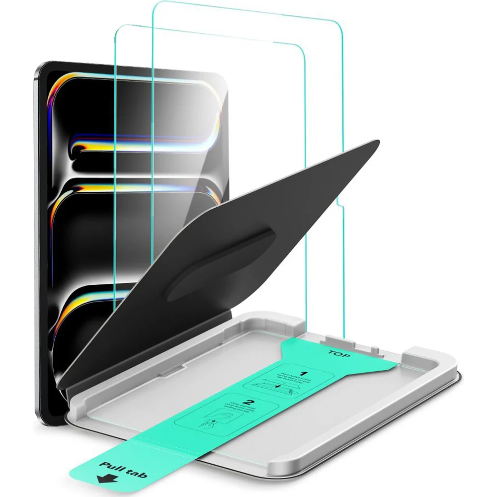 Gehärtetes Glas mit Positionierrahmen für iPad Pro 11" M5 2025 / M4 2024, ESR UltraFit Tempered Glass, 2 Stück - Image 3