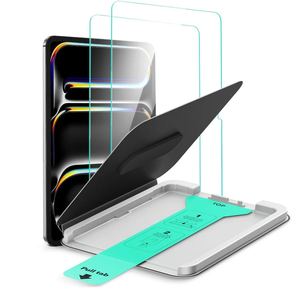 Gehärtetes Glas mit Positionierrahmen für iPad Pro 13" M5 2025 / M4 2024, ESR UltraFit Tempered Glass, 2 Stück - Image 9