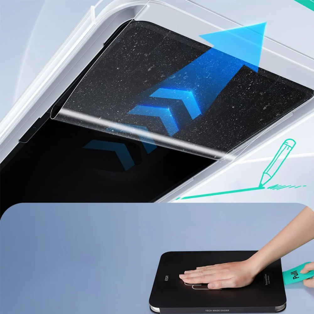 Gehärtetes Glas mit Positionierungsrahmen für iPad 11 / 10 gen. 2025 / 2022, 2 Stück, Matt - Image 7