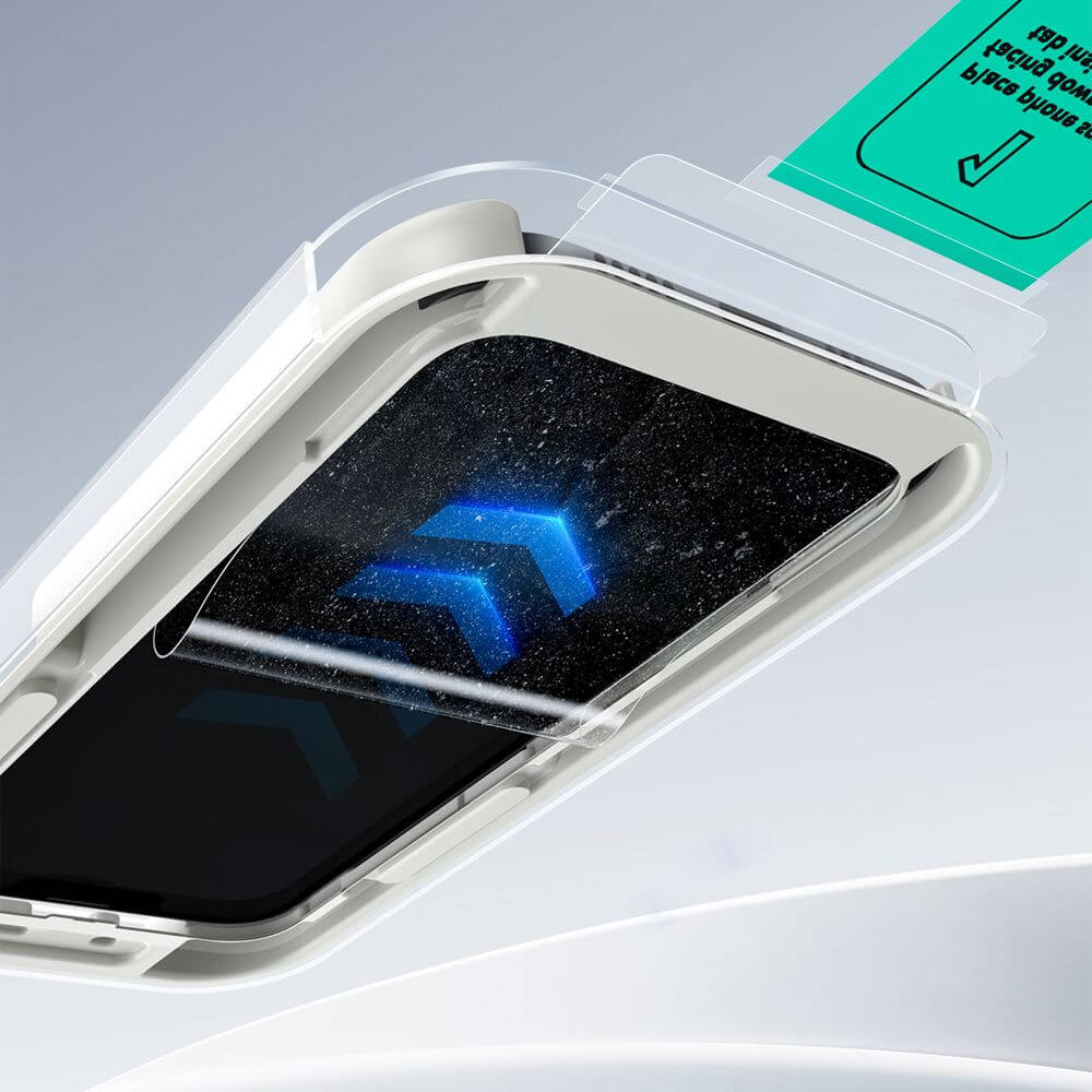 Gehärtetes Glas mit Positionierungsrahmen für iPhone 17e / 16e / 14 / 13 Pro / 13, ESR UltraFit Tempered Glass, 2 Stück - Image 3