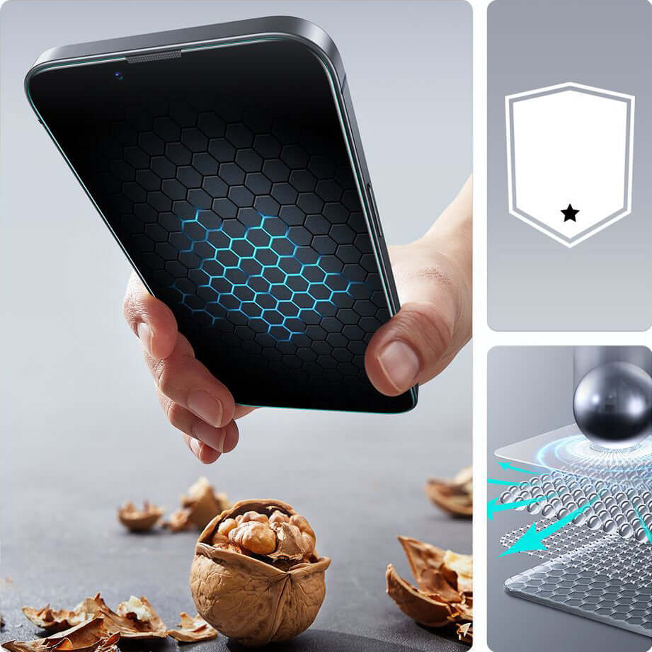 Gehärtetes Glas mit Positionierungsrahmen für iPhone 17e / 16e / 14 / 13 Pro / 13, ESR UltraFit Tempered Glass, 2 Stück - Image 4