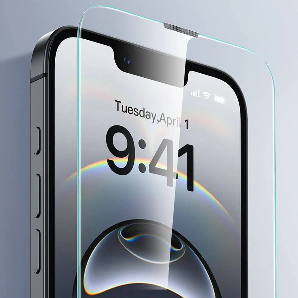 Gehärtetes Glas mit Positionierungsrahmen für iPhone 17e / 16e / 14 / 13 Pro / 13, ESR UltraFit Tempered Glass, 2 Stück - Image 5