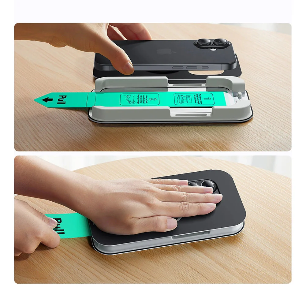 Gehärtetes Glas mit Positionierungsrahmen für iPhone 17 / iPhone 16 Pro, ESR UltraFit Tempered Glass, 2 Stück - Image 6