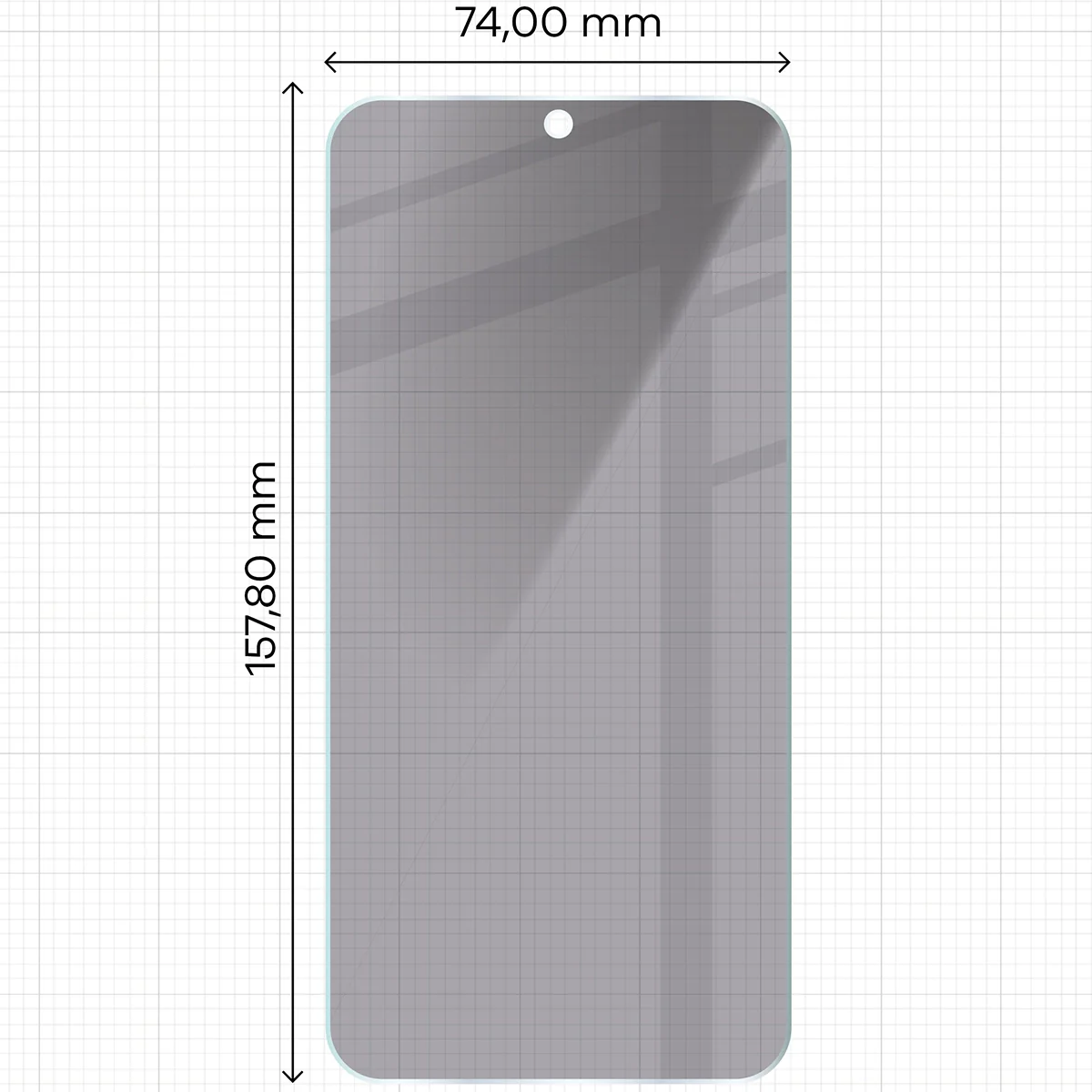 Gehärtetes Glas mit Privatschutzfilter für Galaxy M35 5G / A35 5G / A55 5G, Bizon Glass Clear Shadow Duo, getönt, 2 Stück - Image 2