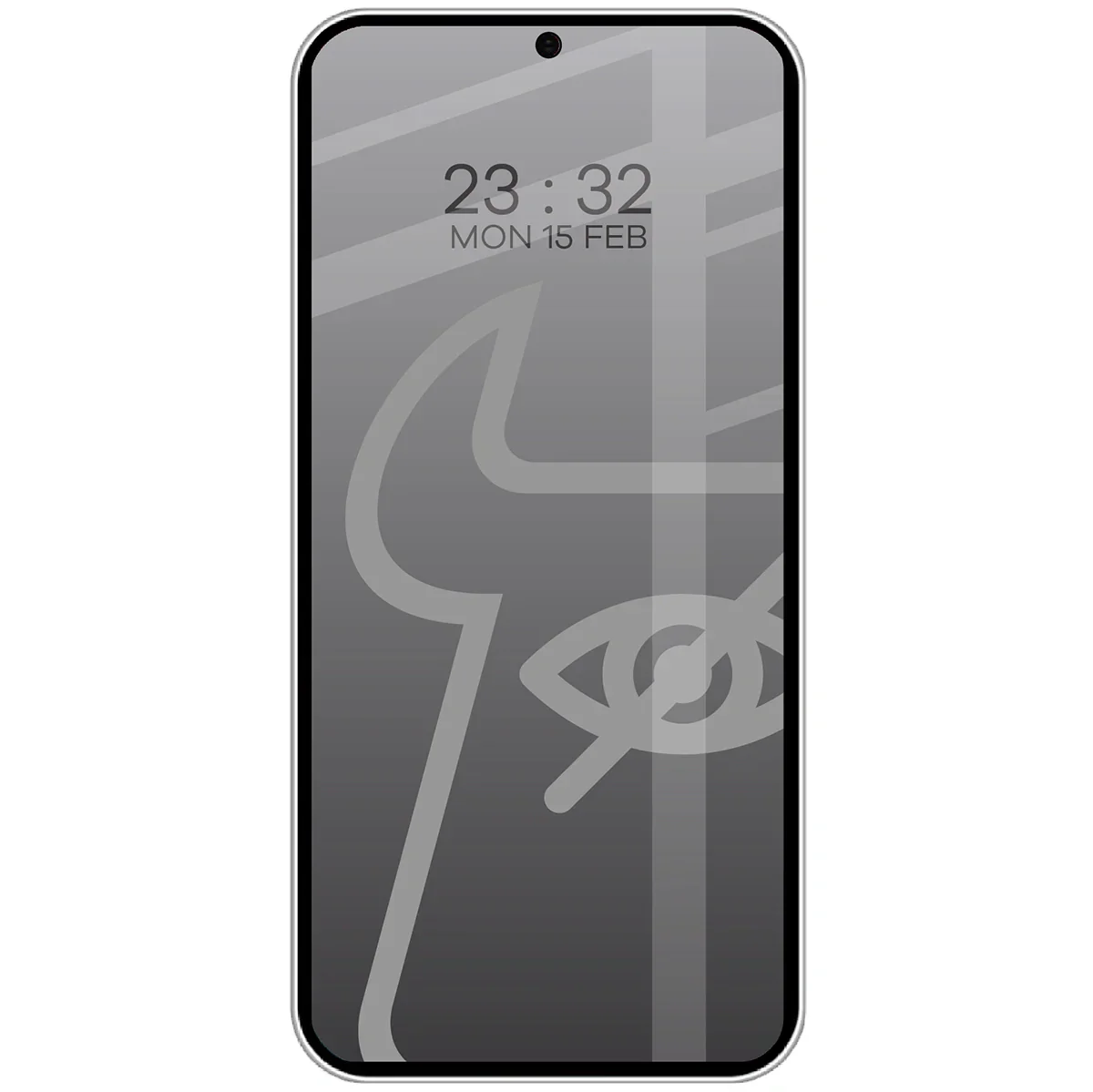 Gehärtetes Glas mit Privatschutzfilter für Galaxy S25 / S24, Bizon Glass Edge Shadow Duo, getönt mit schwarzer Rahmen, 2 Stück - Image 3