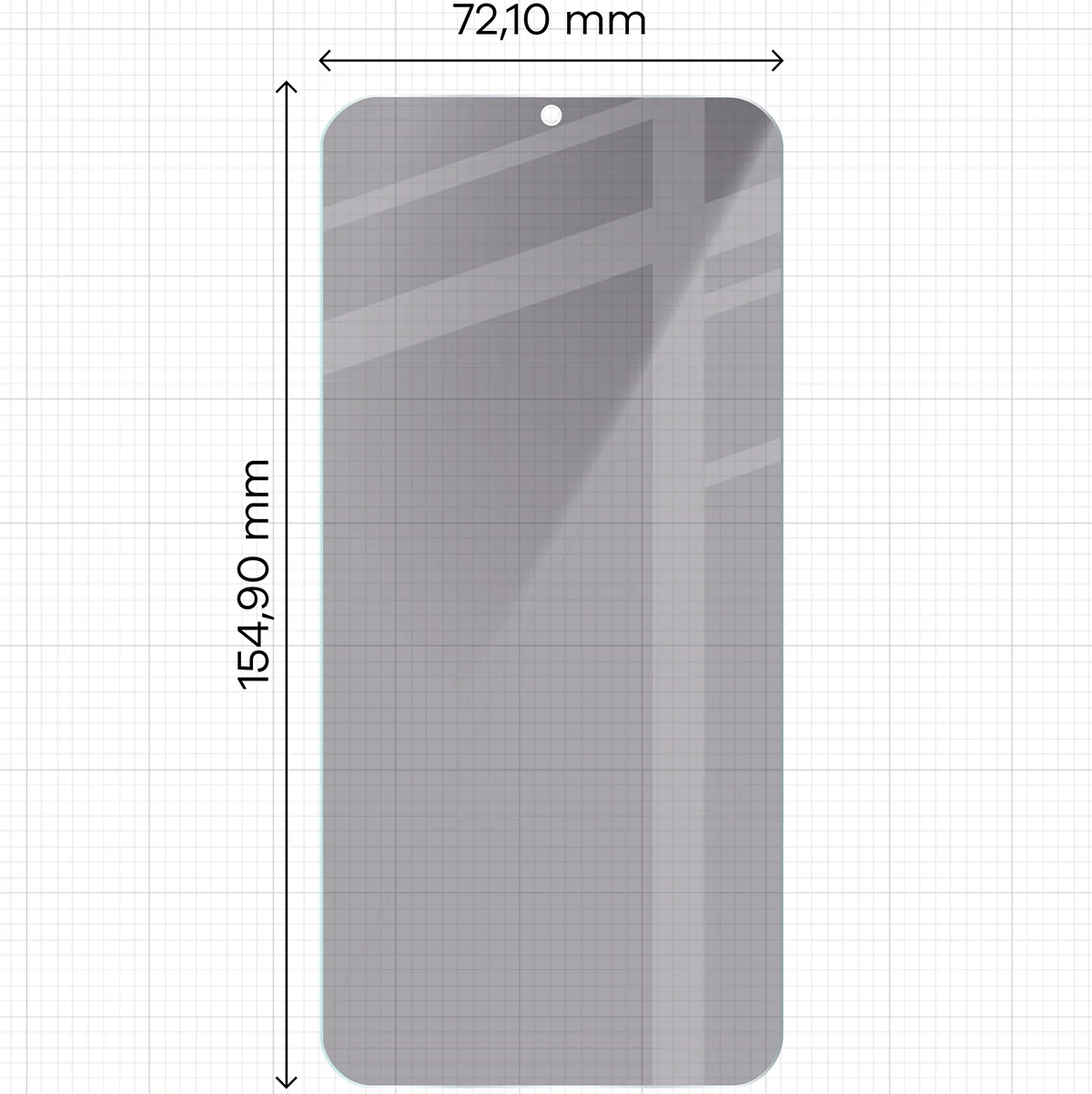 Gehärtetes Glas mit Privatschutzfilter für Galaxy S25 Plus / S24 Plus, Bizon Glass Clear Shadow Duo, getönt, 2 Stück - Image 2