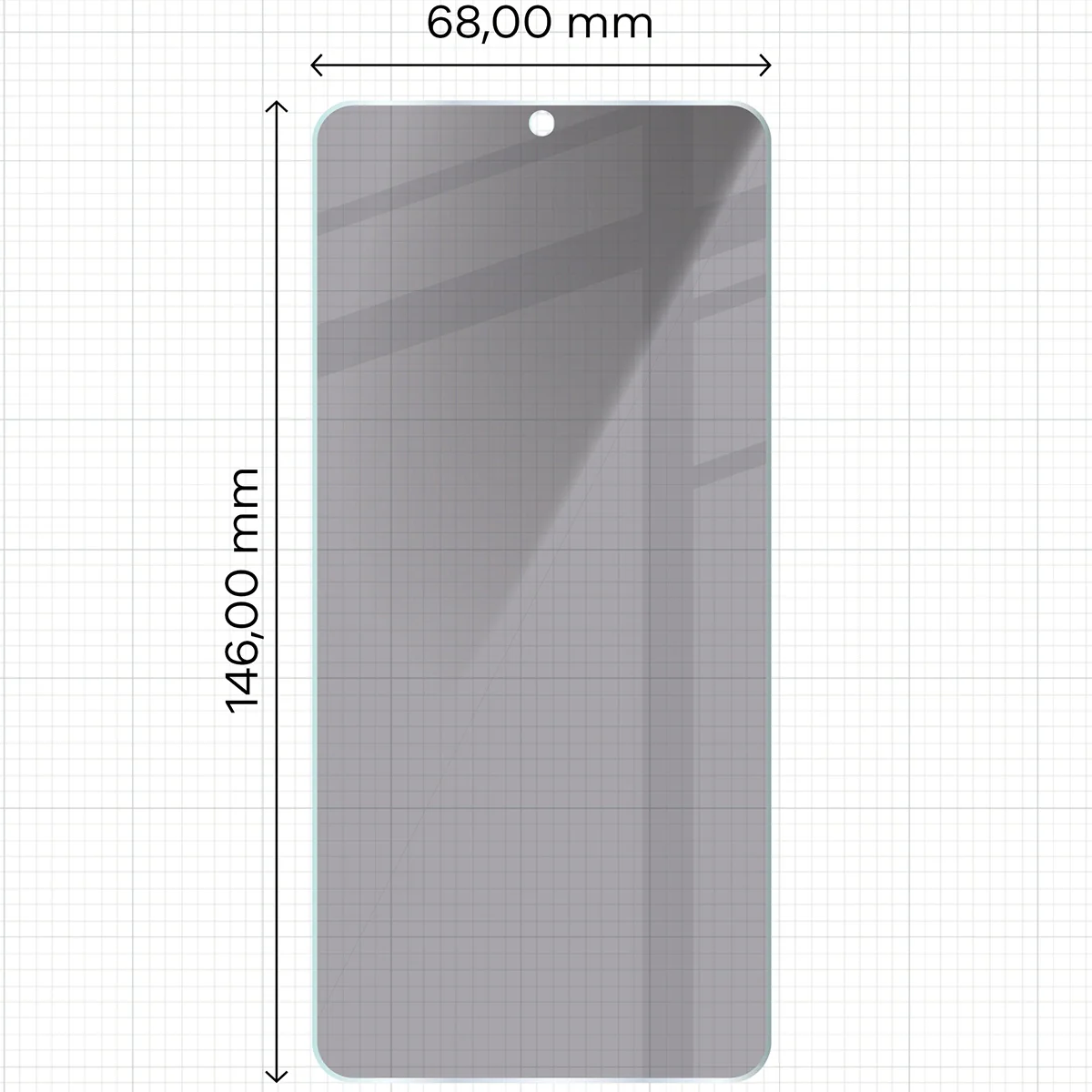 Gehärtetes Glas mit Privatschutzfilter für Galaxy S26, Bizon Glass Clear Shadow Duo, getönt, 2 Stück - Image 2