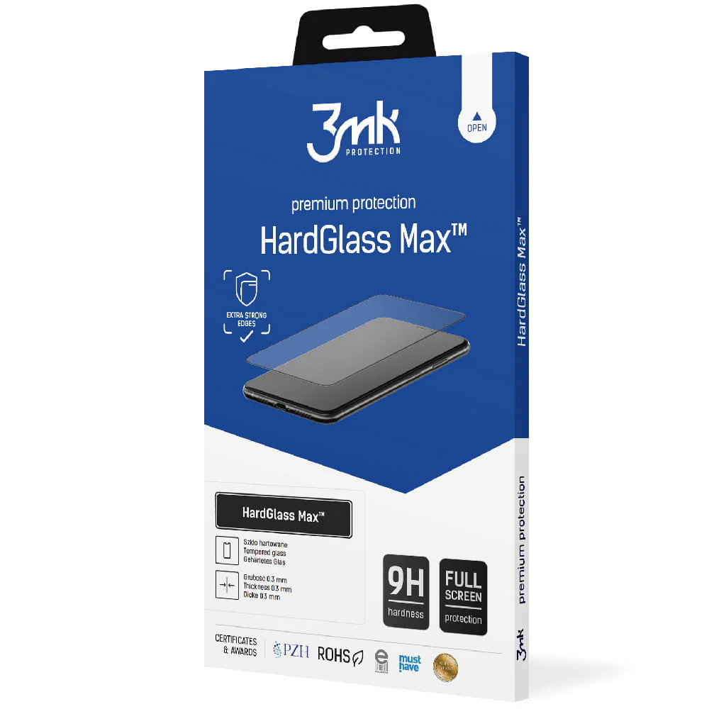 Gehärtetes Glas 3mk HardGlass Max FP für Galaxy S21 5G schwarzer Rahmen - Image 3