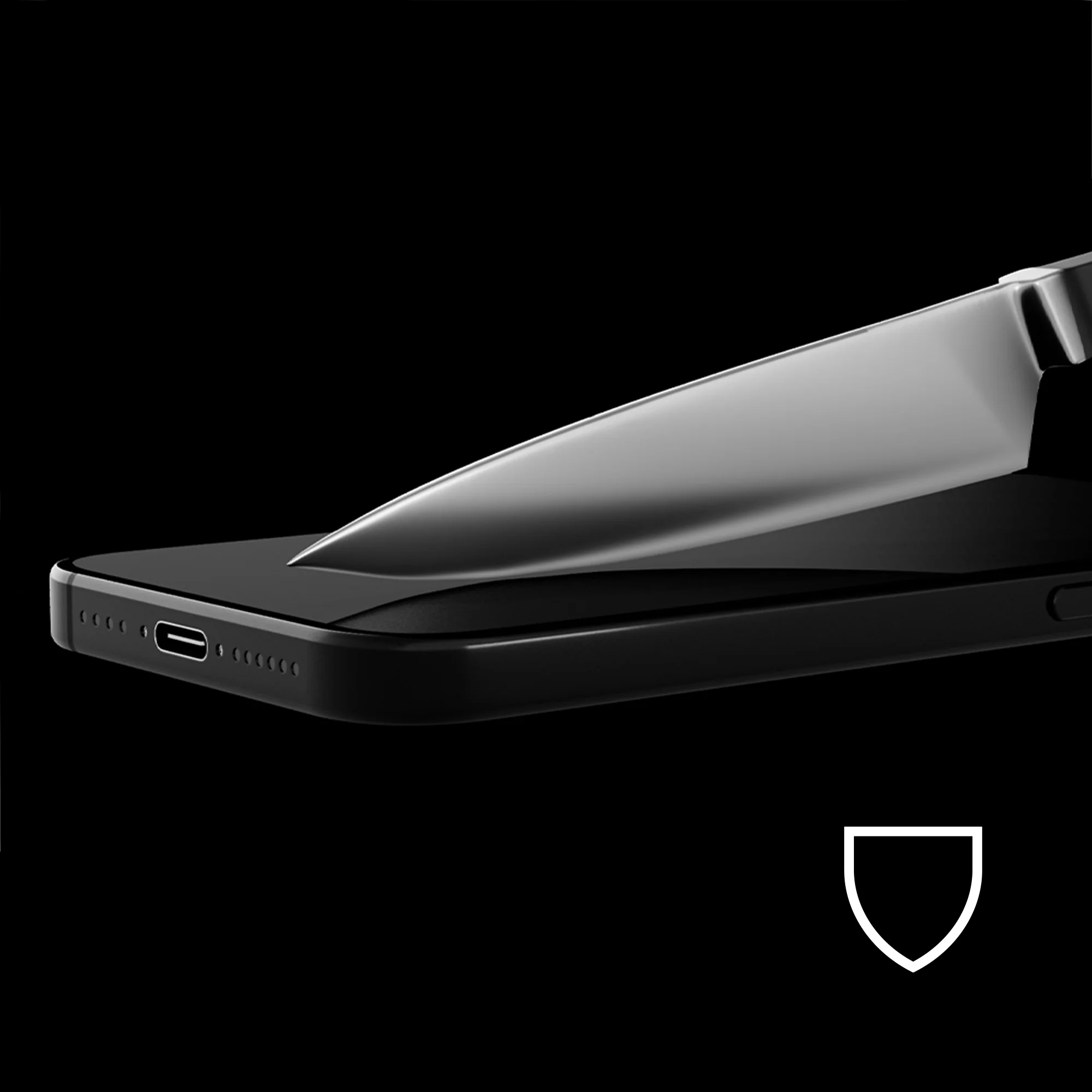 Gehärtetes Glas mit Applikator für iPhone 17 / 16 Pro, Hammer Glass XPress Protect - Image 6