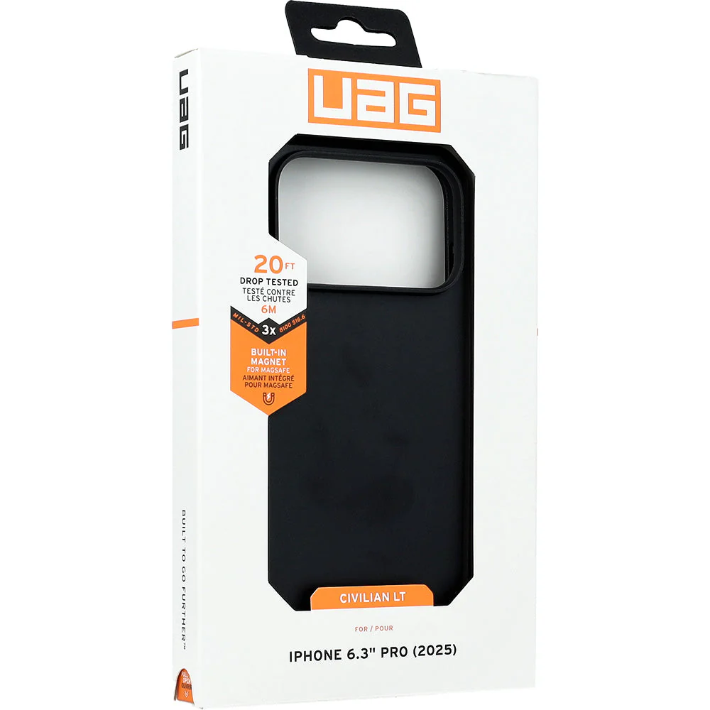 Gepanzerte Handyhülle für iPhone 17 Pro, Urban Armor Gear Civilian LT mit MagSafe, Schwarz - Image 6
