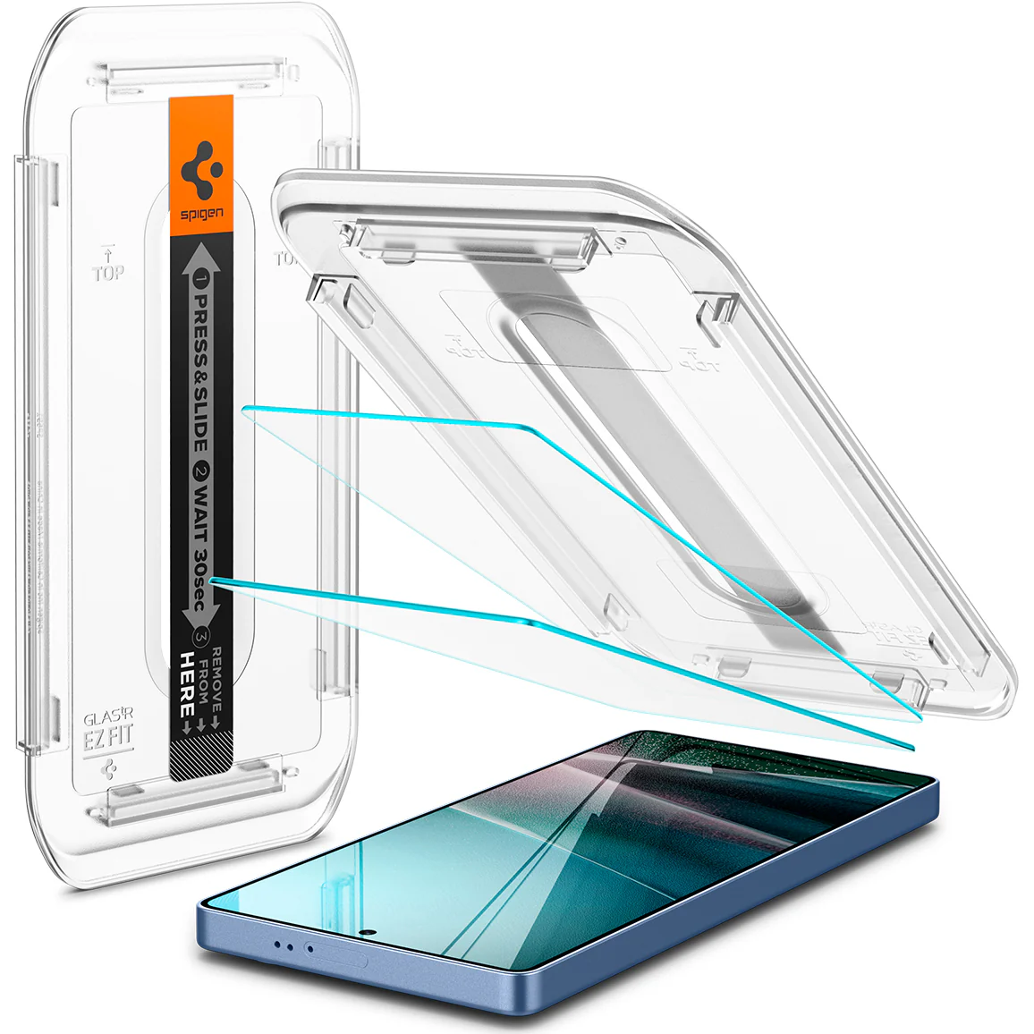 Glas + Applikator für Galaxy S25 Ultra, Spigen Glas.tR EZ Fit 2-Pack - Image 2