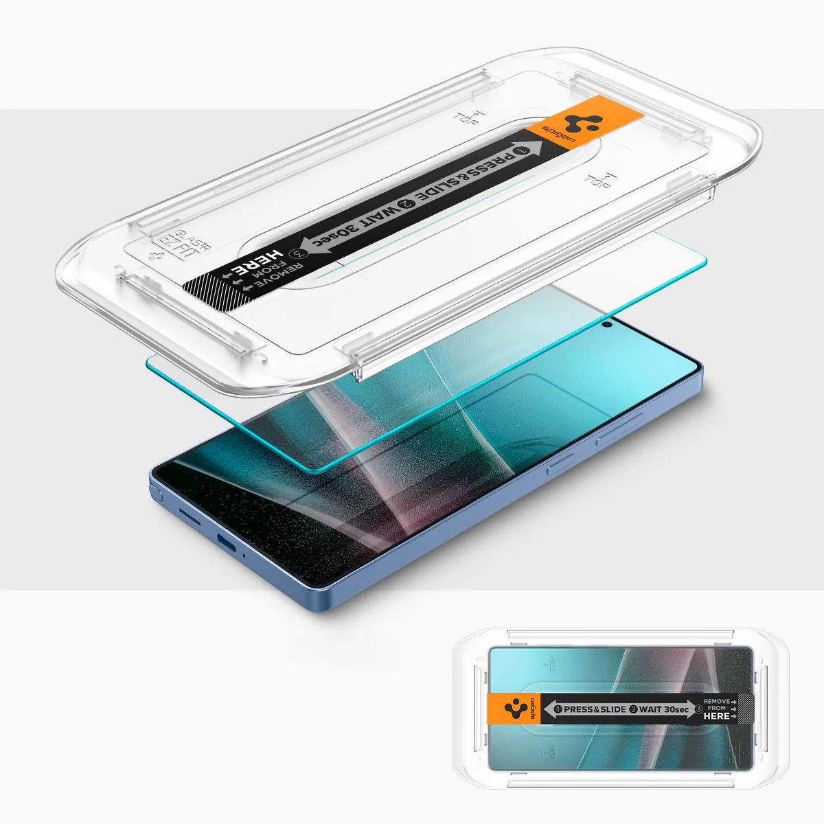 Glas + Applikator für Galaxy S25 Ultra, Spigen Glas.tR EZ Fit 2-Pack - Image 9
