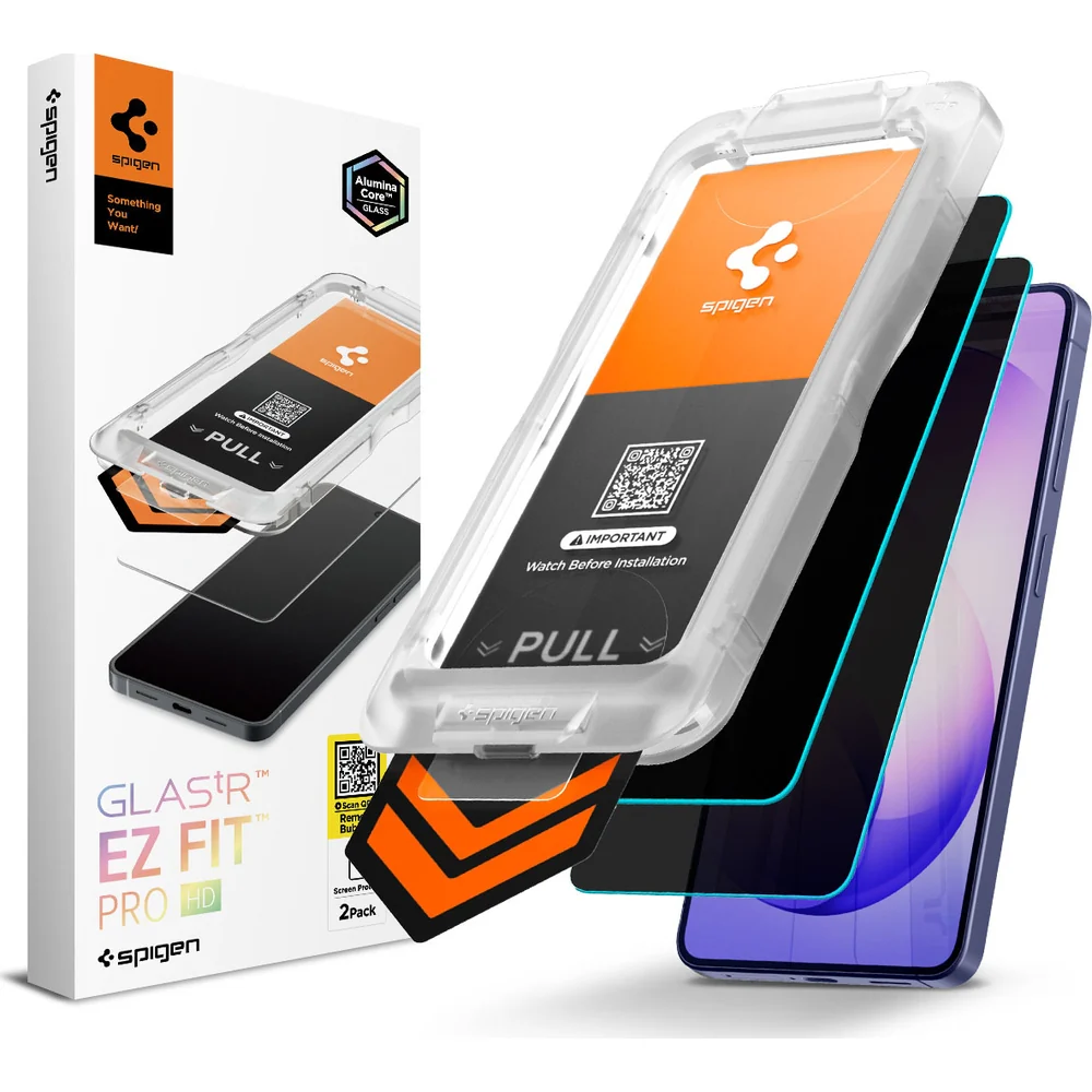 Glas + Applikator für Galaxy S26, Spigen Glas.tR EZ Fit Pro (AC) Privacy 2-Pack