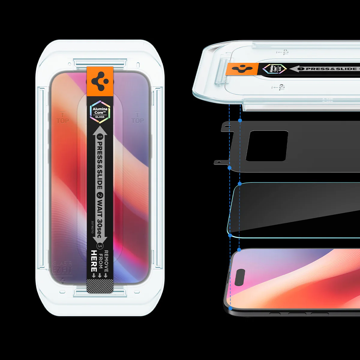 Glas + Applikator für iPhone Air, Spigen Glas.tR EZ Fit Privacy 2-Pack (AC) - Image 11