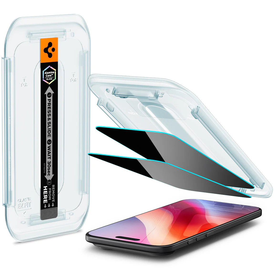 Glas + Applikator für iPhone Air, Spigen Glas.tR EZ Fit Privacy 2-Pack (AC) - Image 2
