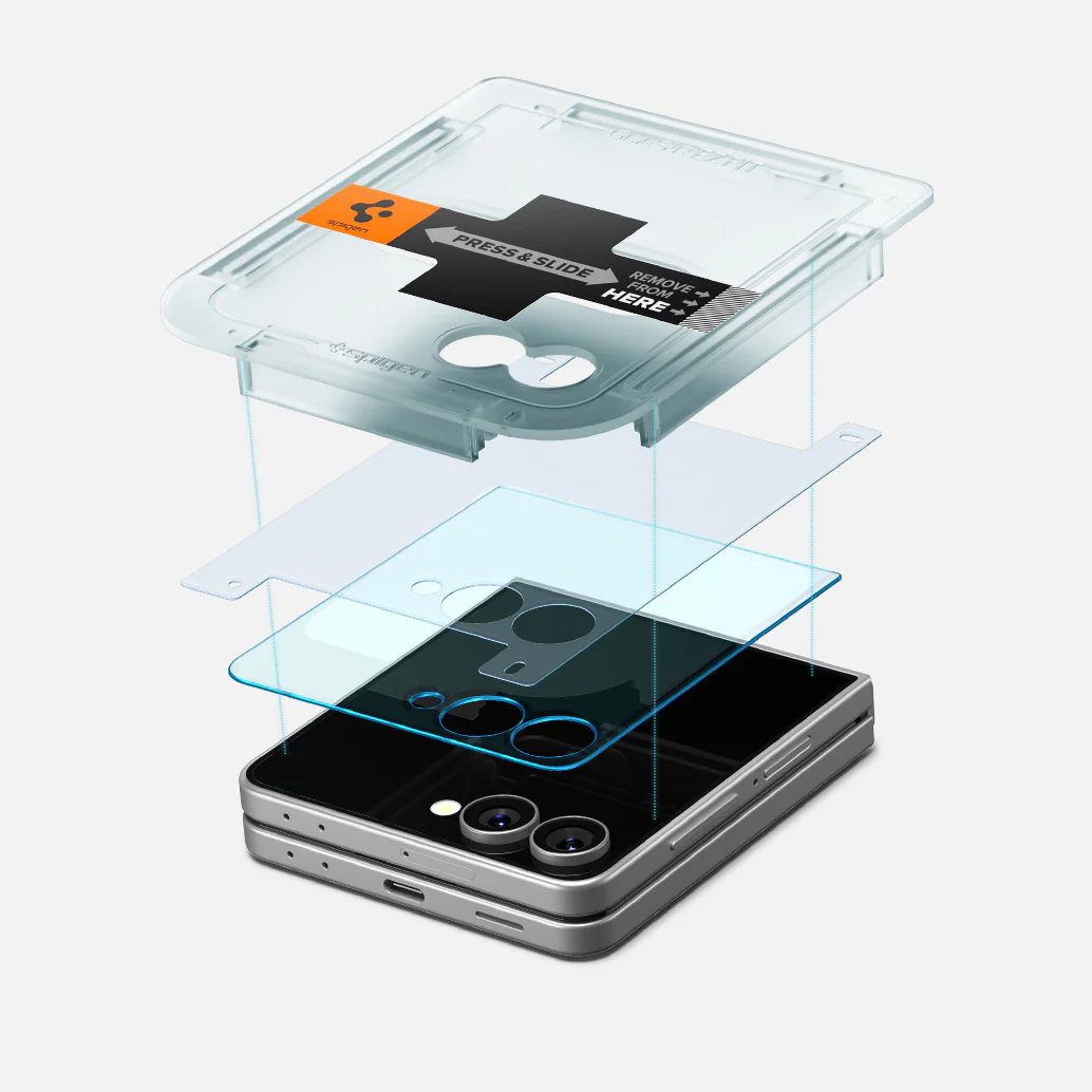 Glas für die Handyhülle für Galaxy Z Flip7, Spigen Glas.tR EZ Fit, Transparent - Image 11