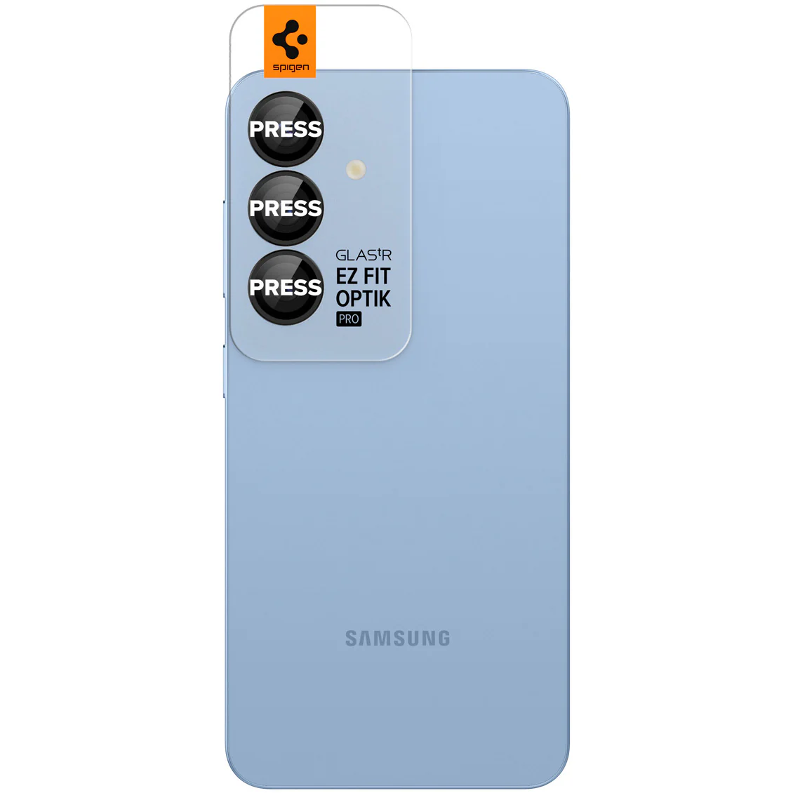 Glas für die Kamera für Galaxy S25, Spigen Glas.tR EZ Fit Optik Pro 2-Pack, Schwarz - Image 5