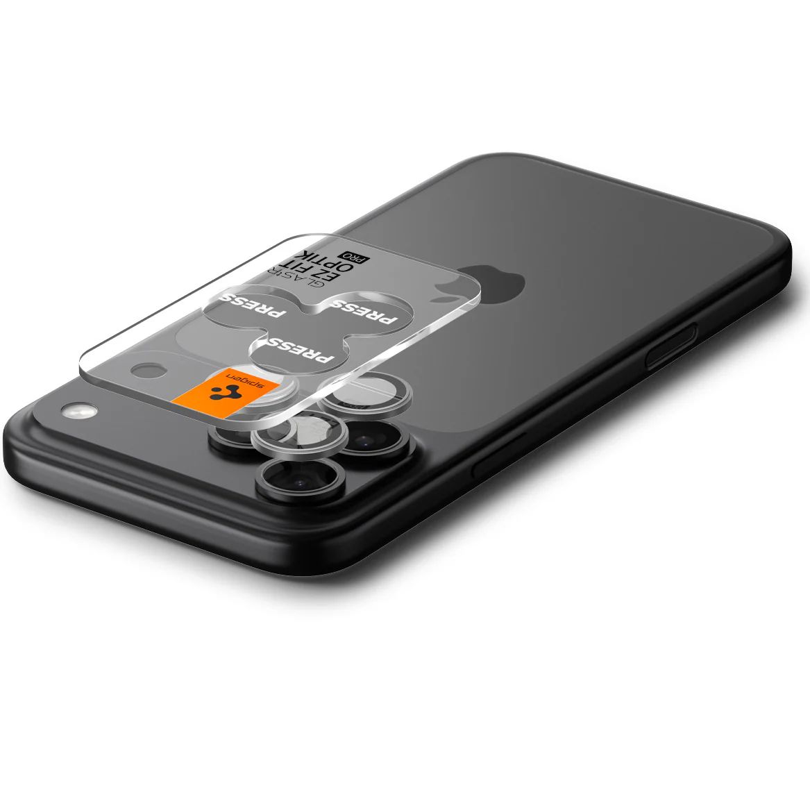 Glas für die Kamera für iPhone 17 Pro Max - 14 Pro, Spigen Glas.tR Ez Fit Optik Pro 2-Pack, Schwarz-Grau - Image 5