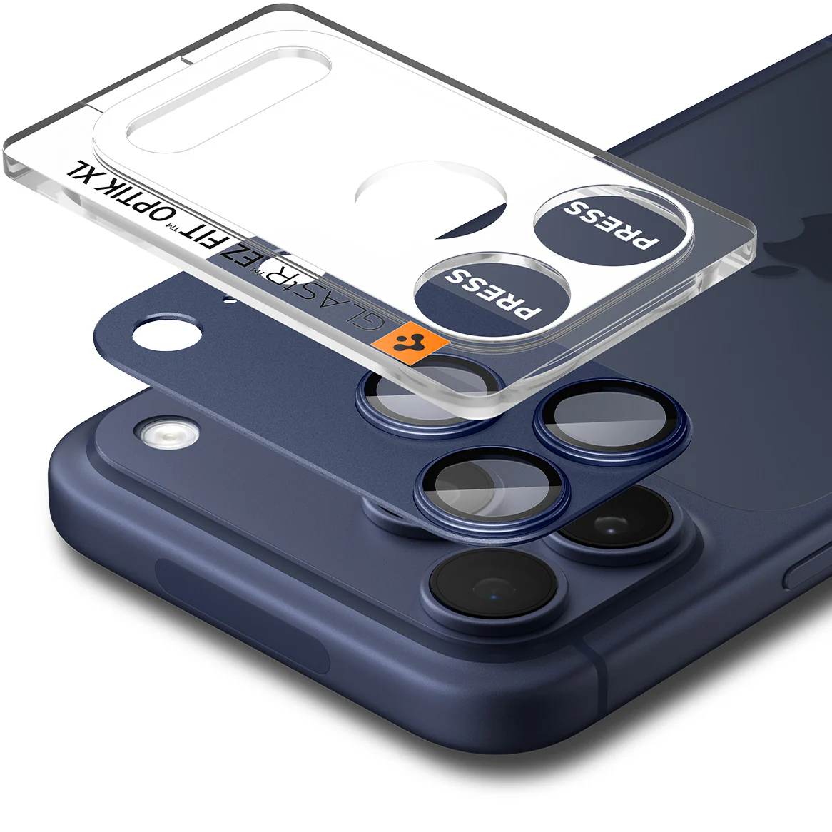 Glas für die Kamera für iPhone 17 Pro Max, Spigen Glas.tR Ez Fit Optik Pro XL 1-Pack, Dunkelblau - Image 2