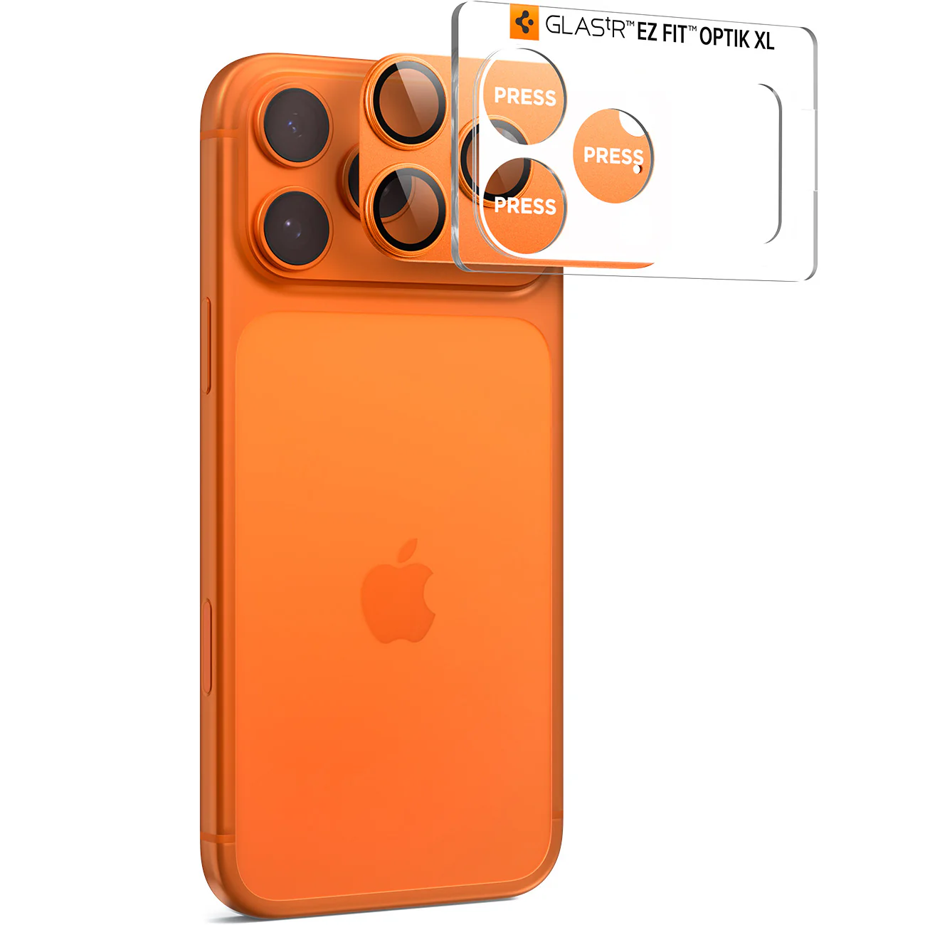 Glas für die Kamera für iPhone 17 Pro Max, Spigen Glas.tR Ez Fit Optik Pro XL 1-Pack, Orange - Image 8
