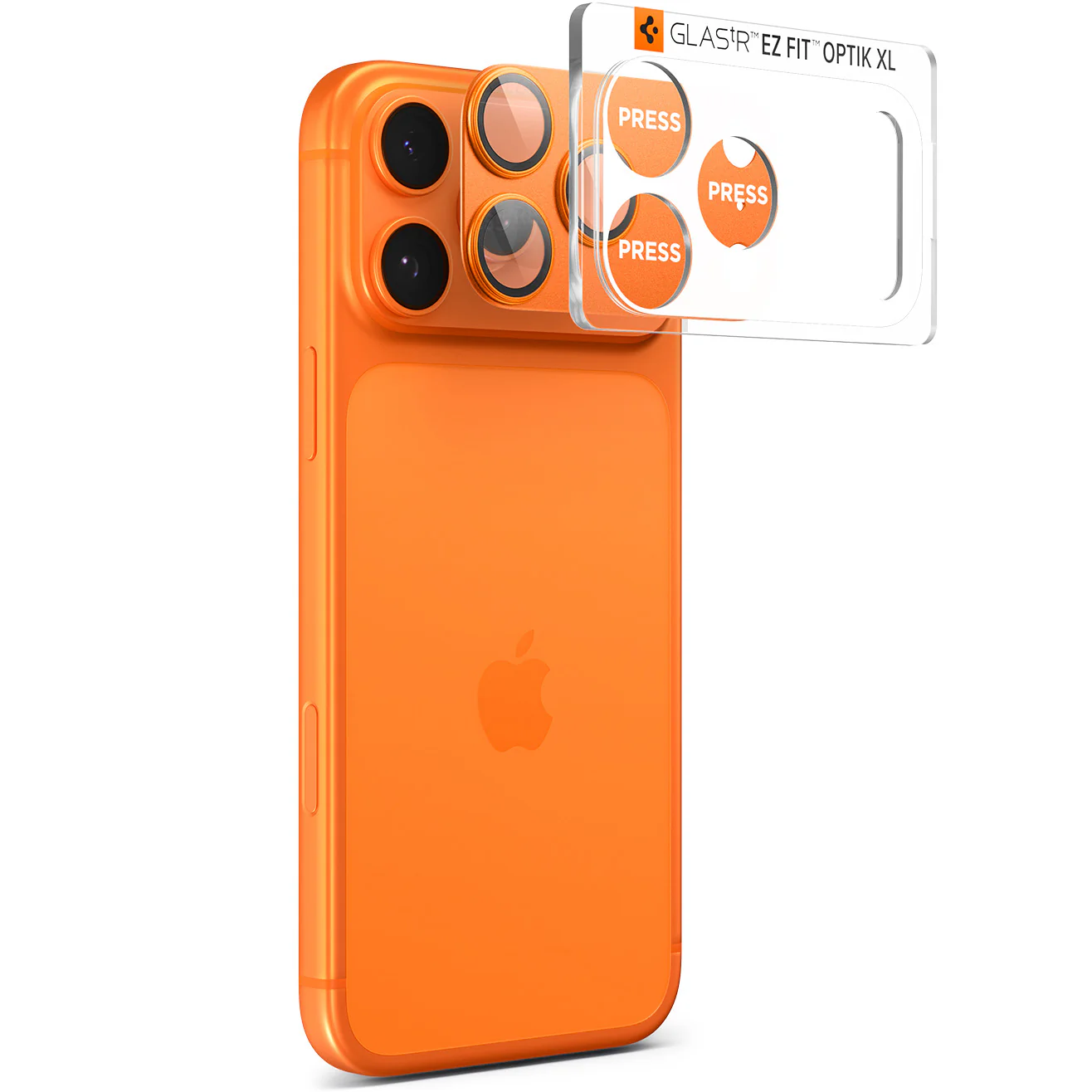 Glas für die Kamera für iPhone 17 Pro, Spigen Glas.tR Ez Fit Optik Pro XL 1-Pack, Orange - Image 4