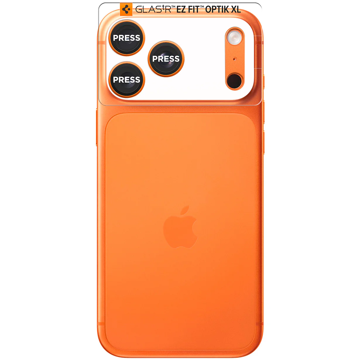 Glas für die Kamera für iPhone 17 Pro, Spigen Glas.tR Ez Fit Optik Pro XL 1-Pack, Orange - Image 6