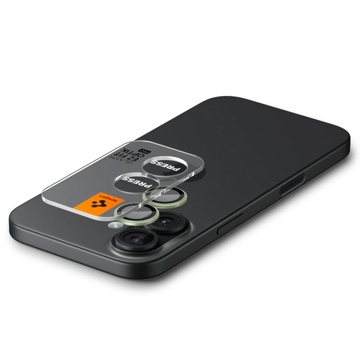 Glas für die Kamera Spigen Glas.tR EZ Fit Optik Pro 2-Pack für iPhone 17 / 16 Plus / 16, Schwarz-Grün - Image 5