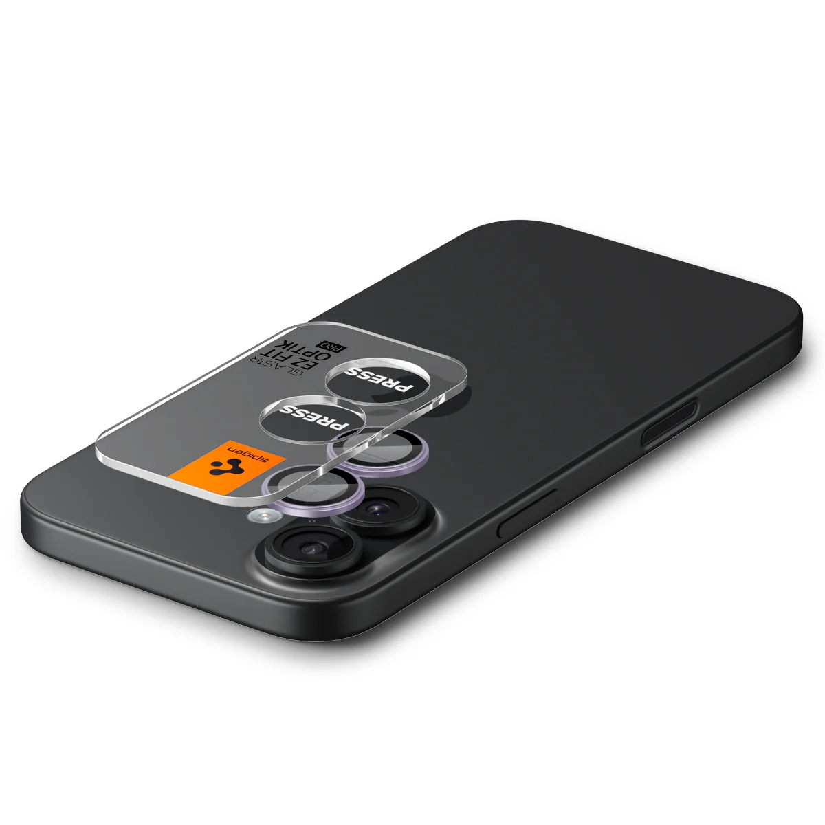 Glas für die Kamera Spigen Glas.tR EZ Fit Optik Pro 2-Pack für iPhone 17 / 16 Plus / 16, Schwarz-Violett - Image 5