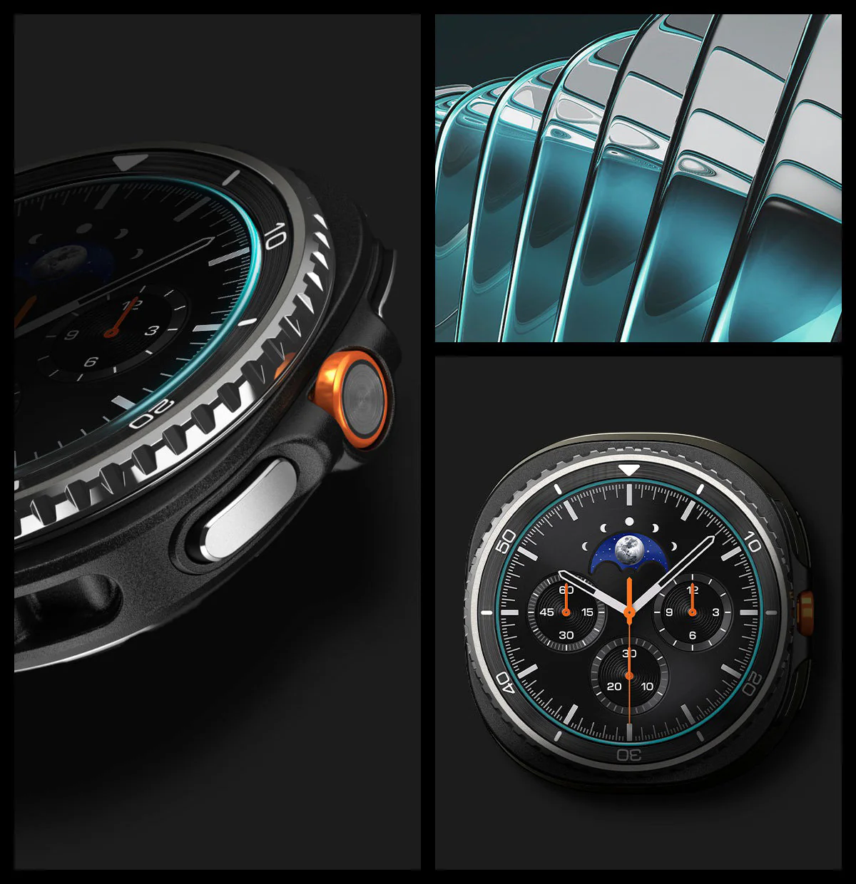 Glas für die Schutzhülle für Galaxy Watch 8 Classic 46mm, Spigen Glas.tR EZ Fit 2-Pack - Image 6