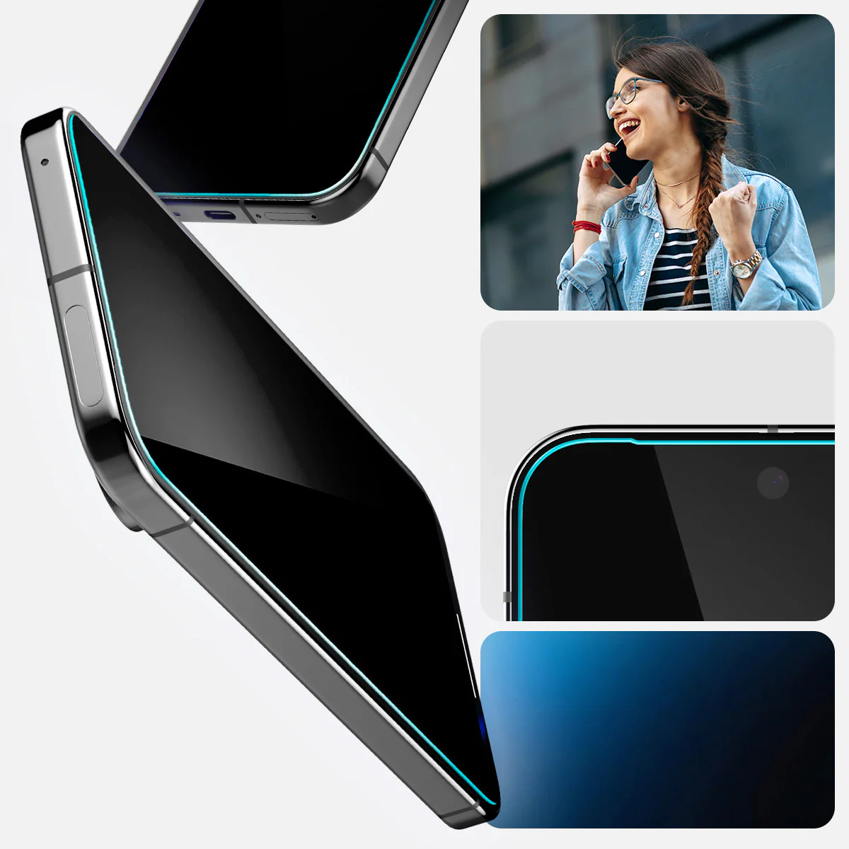 Glas für die Schutzhülle für Google Pixel 10 Pro XL / 9 Pro XL, Spigen Glas.tR EZ Fit Privacy 2-Pack - Image 8