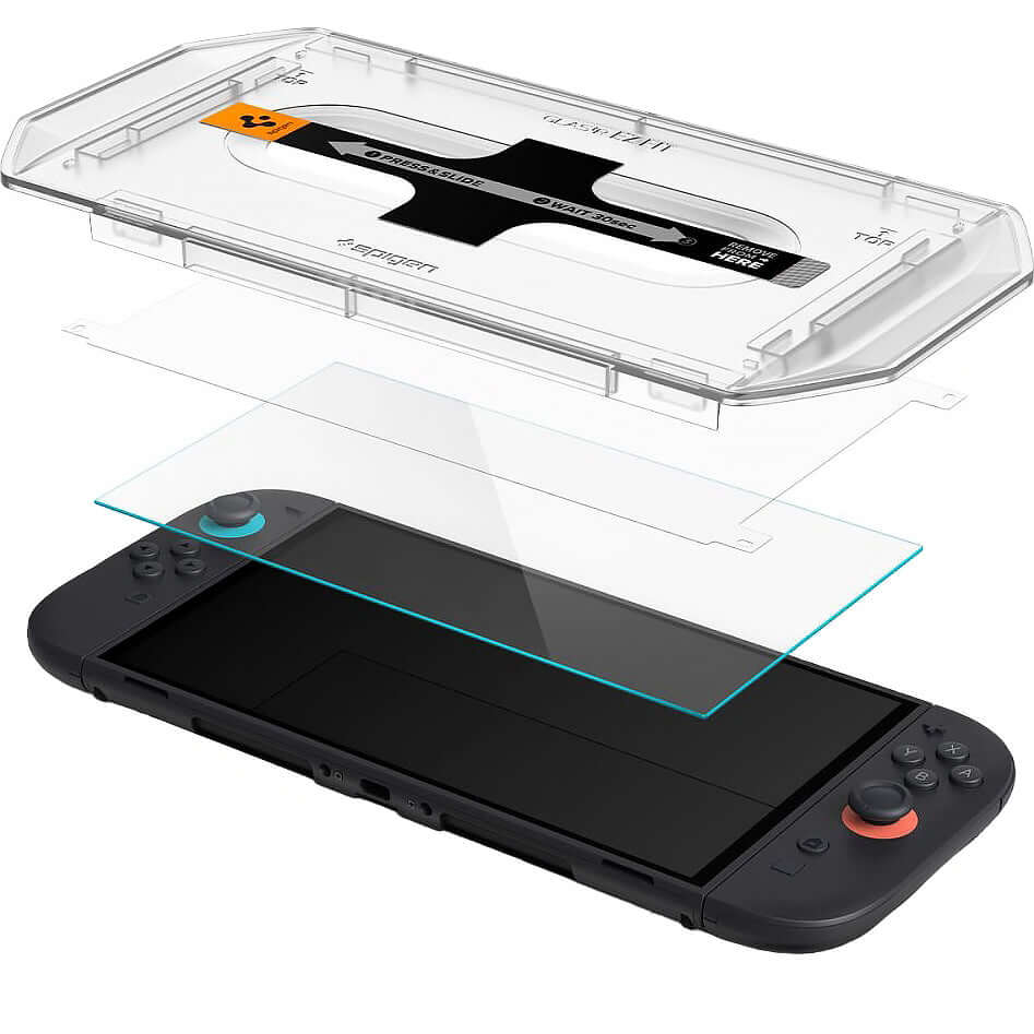 Glas + Applikator für Nintendo Switch 2, Spigen Glas.tR EZ Fit 2-Pack - Image 3