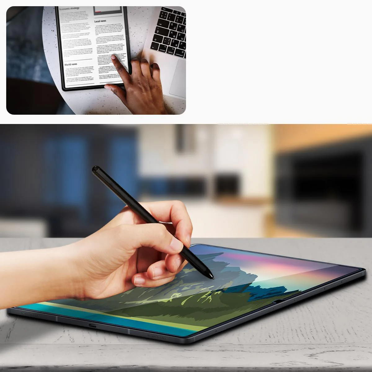 Glas für Schutzhülle für Galaxy Tab S10 FE Plus, Spigen Glas.tR Slim 1-Pack - Image 8