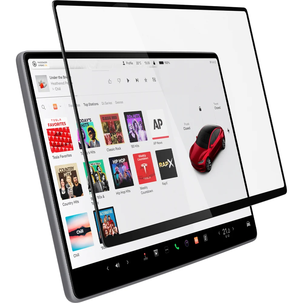 Glas für Tesla Model 3 2024-2026 / Y 2025-26, Spigen Glas.tR EZ Fit FC AC 1-Pack, Schwarzer Rahmen - Image 2