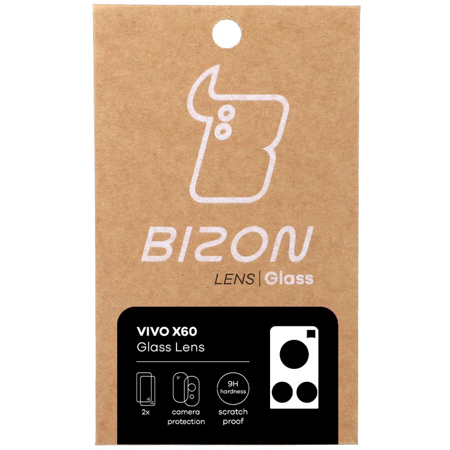 Gehärtetes Glas für die Kamera Bizon Glass Lens für Vivo X60, 2 Stück