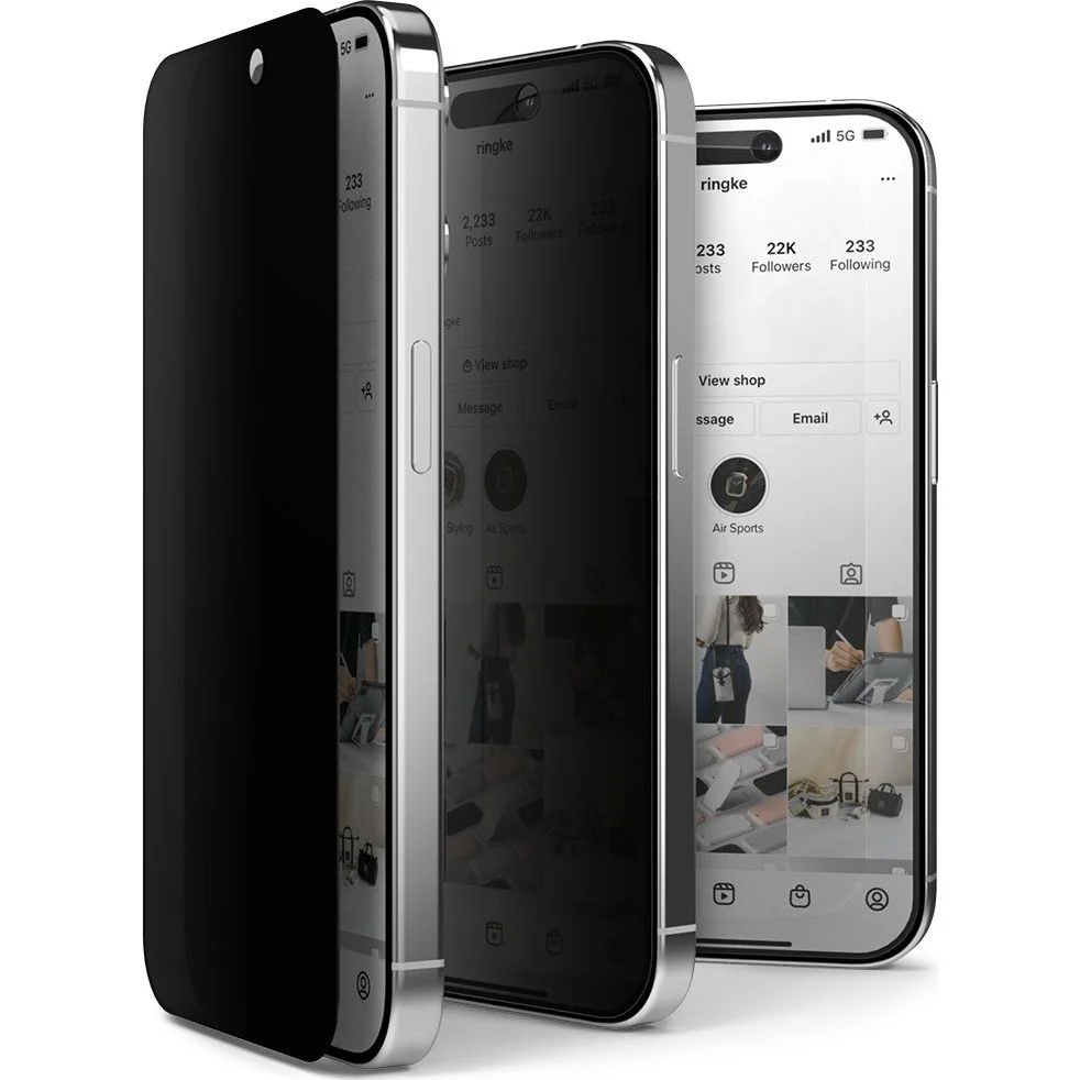 Gehärtetes Glas mit Privatschutzfilter Ringke Tempered Glass Privacy für iPhone 15 Pro Max - Image 14