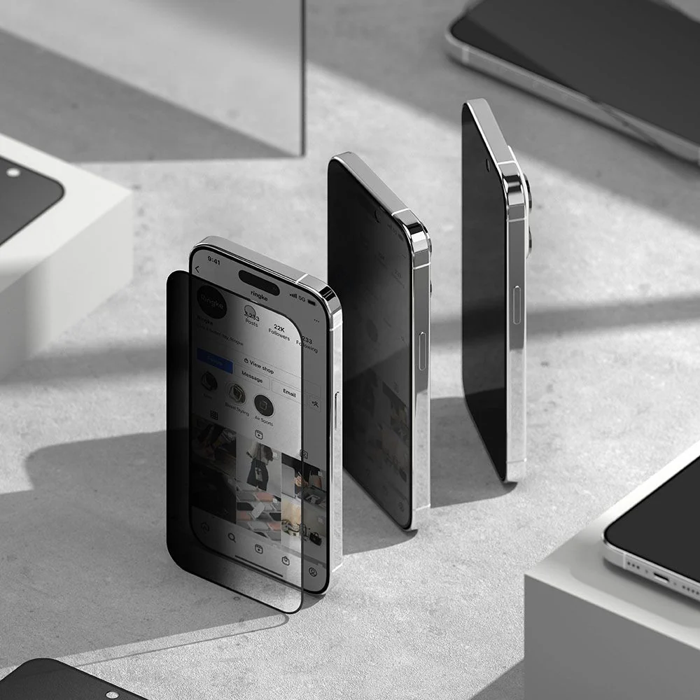 Gehärtetes Glas mit Privatschutzfilter Ringke Tempered Glass Privacy für iPhone 15 Pro Max - Image 6