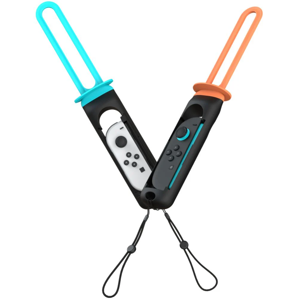 Griff/Aufsätze für Joy-Con Nintendo Switch/Nintendo Switch 2, YAXO Sword Set, Orange/Blau - Image 5