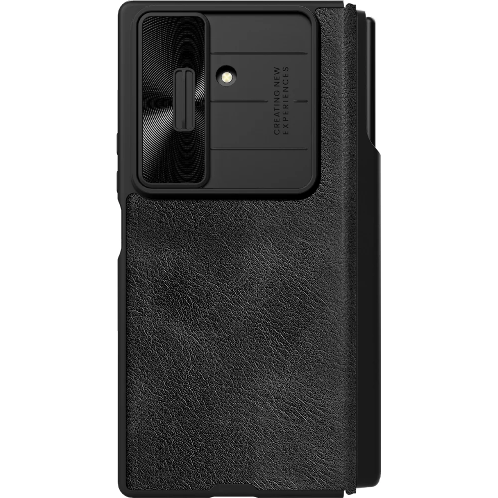 Hadyhülle mit Klappe und Kameraschutz Nillkin Qin Leather Pro Styl Pen Case für Galaxy Z Fold7, Schwarz - Image 2
