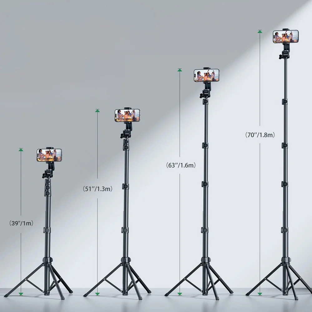 Halterung, Stab, Stativ mit Fernbedienung, 1,8m, Ugreen LP680 Selfie Stick Tripod Bluetooth, Schwarz - Image 5