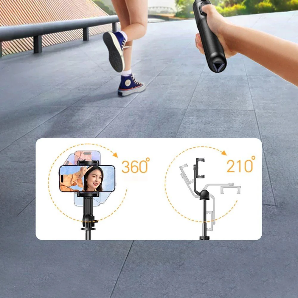 Halterung, Stab, Stativ mit Fernbedienung mit adapter 1/4", 1,6m, Ugreen LP586 Selfie Stick Tripod Bluetooth, Schwarz - Image 10