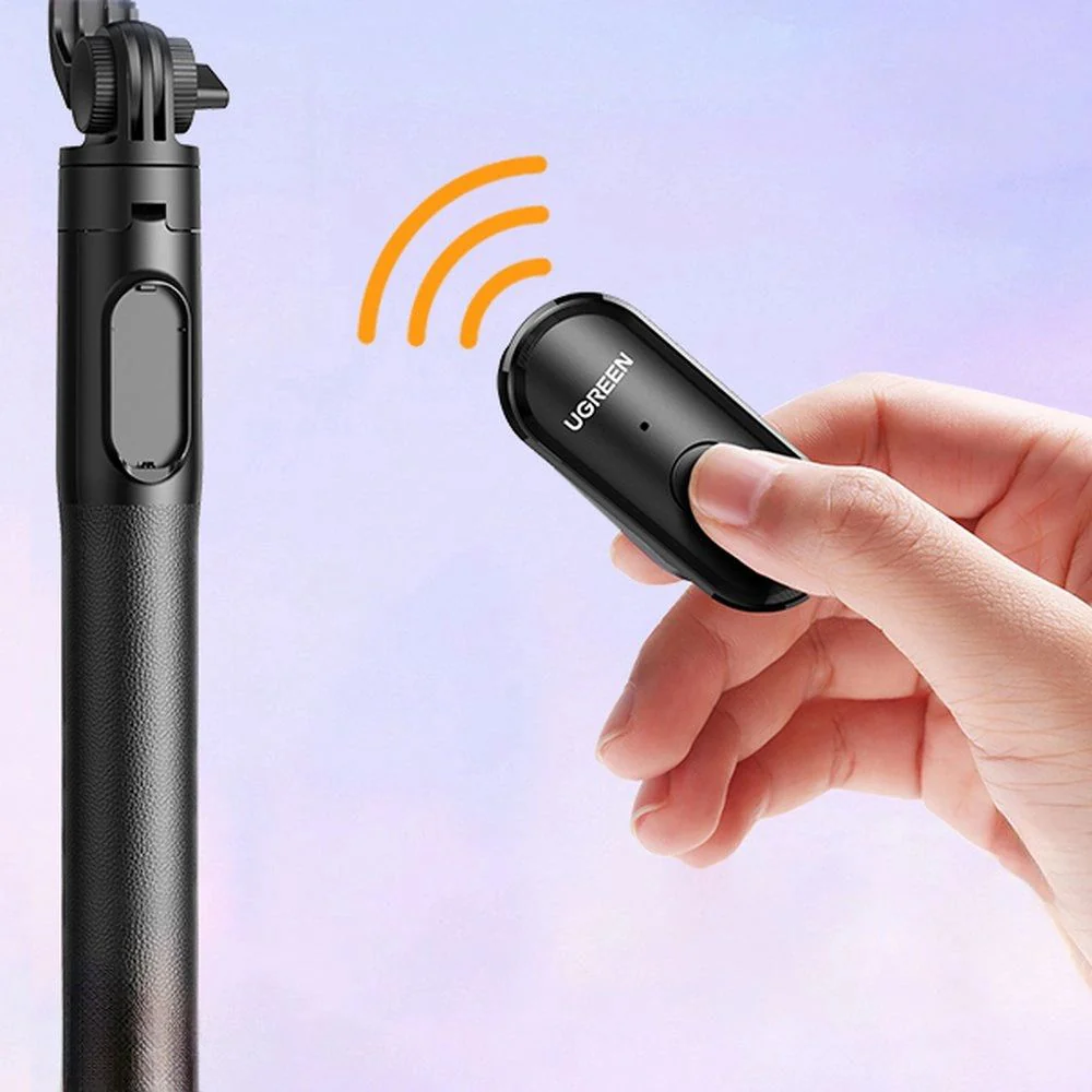 Halterung, Stab, Stativ mit Fernbedienung mit adapter 1/4", 1,6m, Ugreen LP586 Selfie Stick Tripod Bluetooth, Schwarz - Image 12