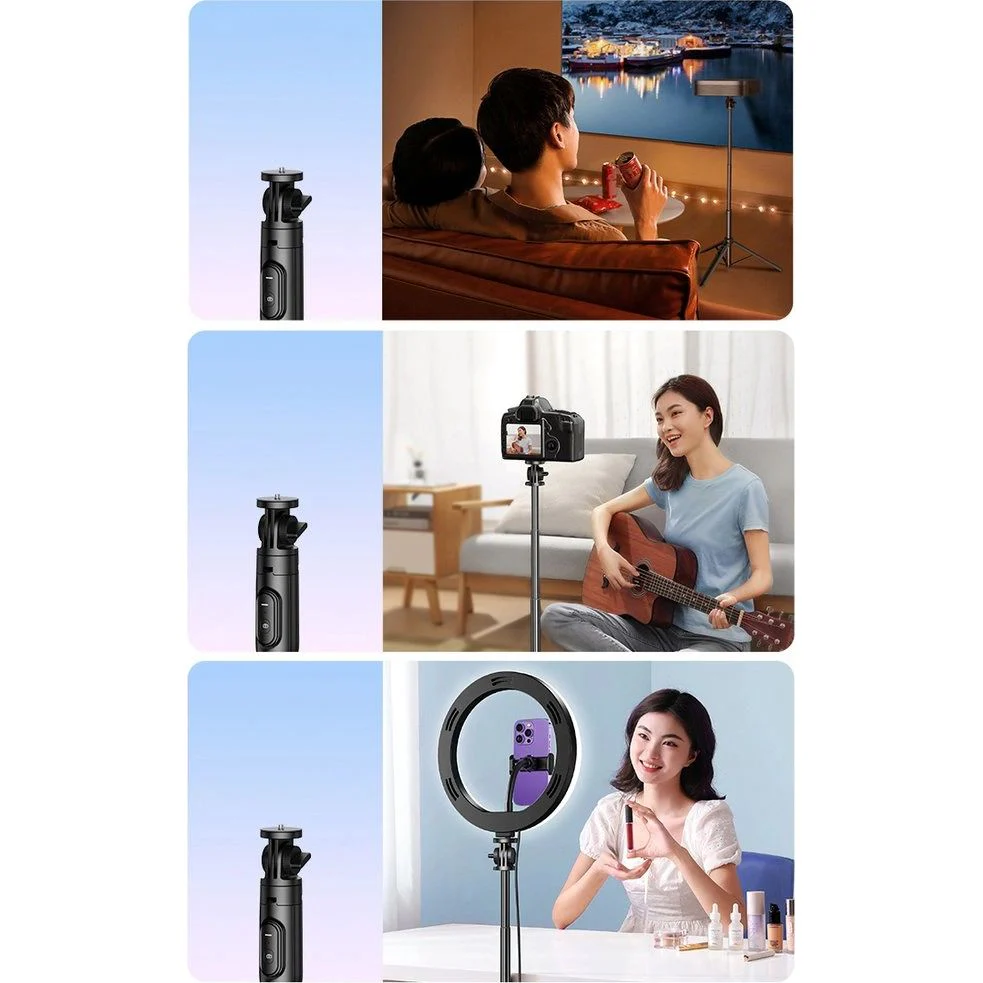Halterung, Stab, Stativ mit Fernbedienung mit adapter 1/4", 1,6m, Ugreen LP586 Selfie Stick Tripod Bluetooth, Schwarz - Image 13