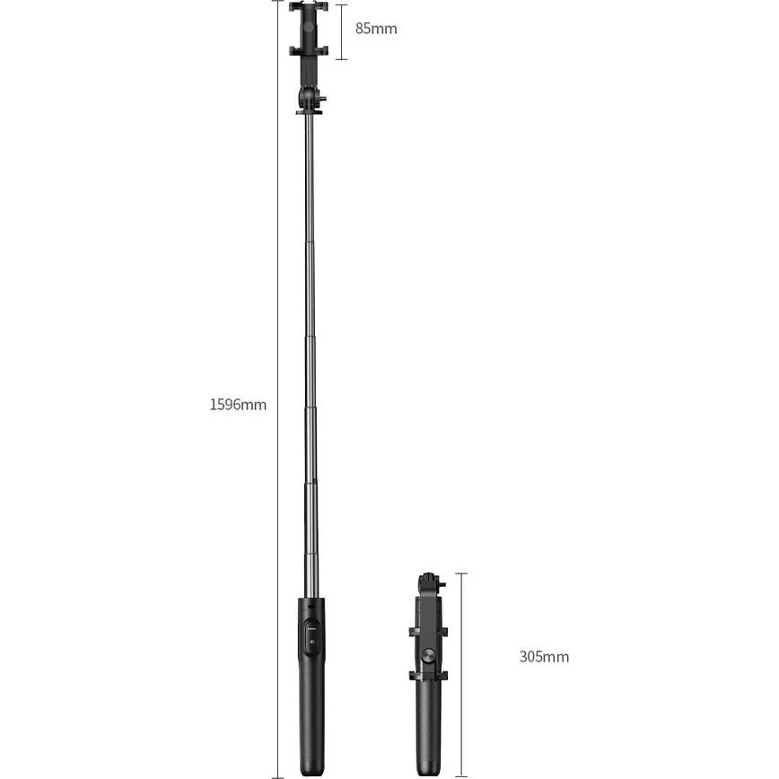Halterung, Stab, Stativ mit Fernbedienung mit adapter 1/4", 1,6m, Ugreen LP586 Selfie Stick Tripod Bluetooth, Schwarz - Image 14