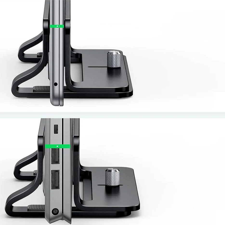 Halterung, Ständer, Tischständer für Laptops, Vertikal, Ugreen LP258, Schwarz - Image 3
