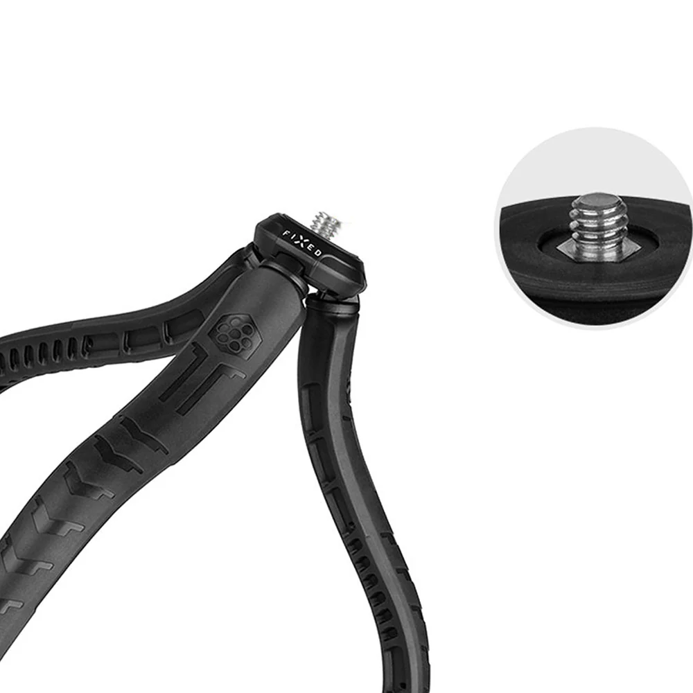 Halterung, Stativ, Selfie-Stick für Smartphones Fixed Creator Flexible Tripod, 1/4" Gewinde, Schwarz - Image 4